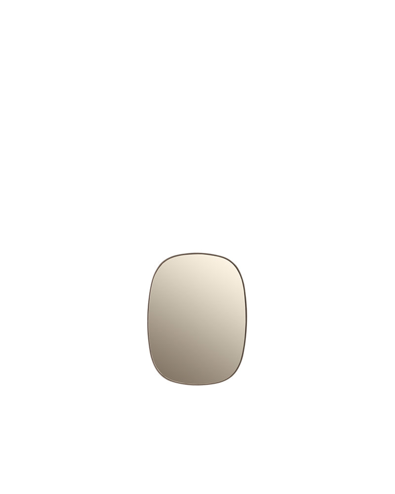 Framed small - Taupe wall mirror - Taupe glass