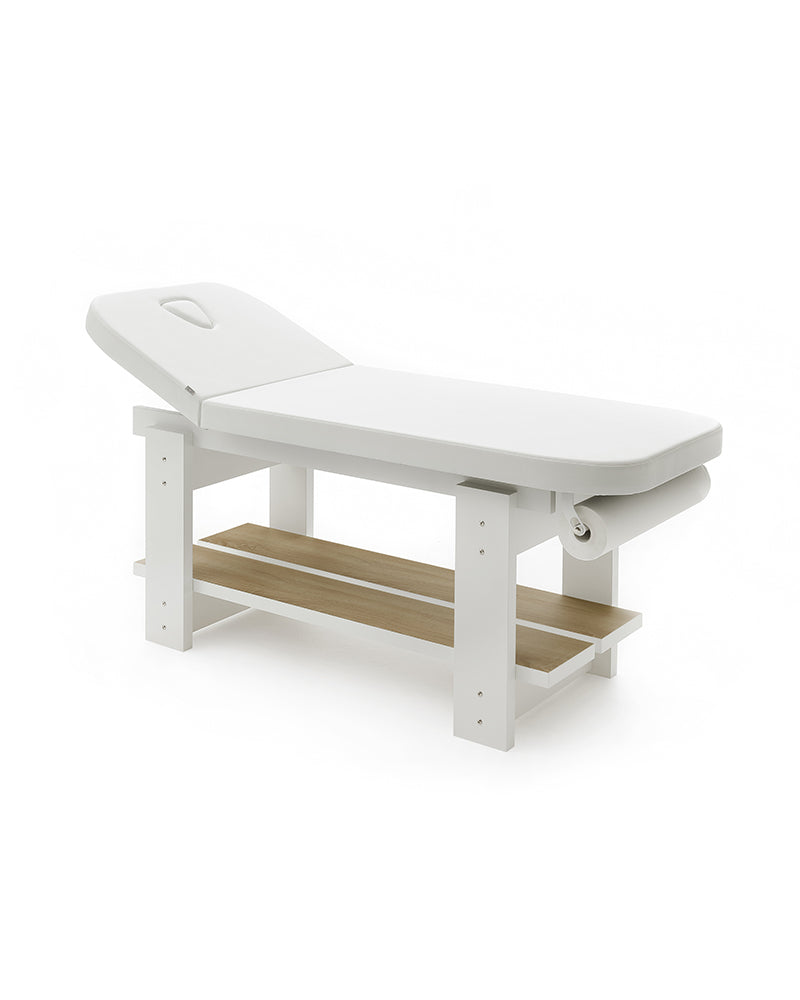 Living - White treatment table - Oak pattern - With heat