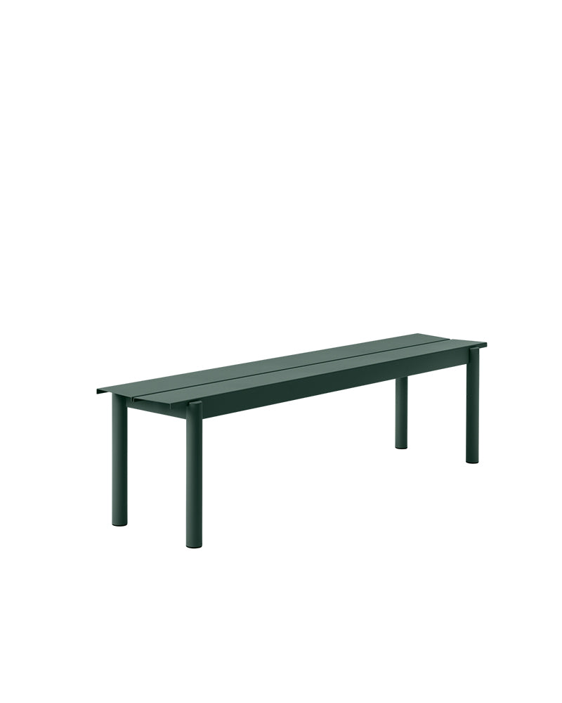 Linear - Dark green bench