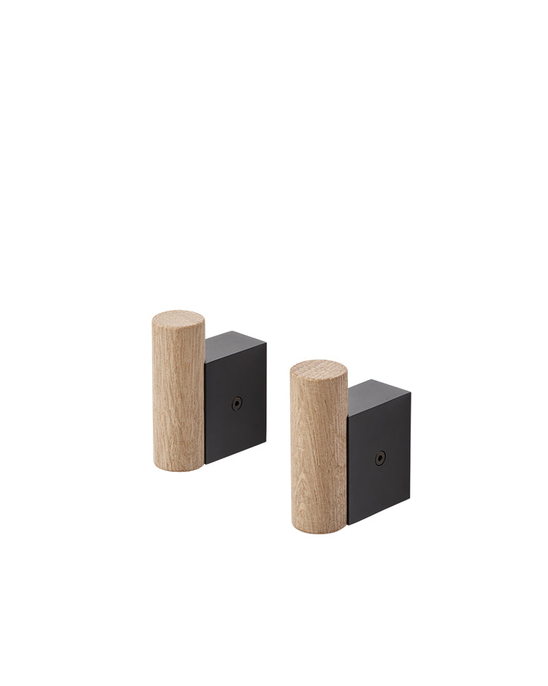 Attach - Black clothes hook - 2 pcs.
