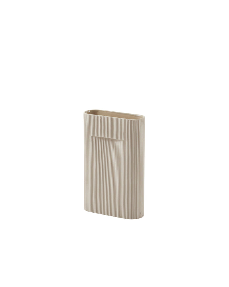 Ridge - Beige flower vase 35cm