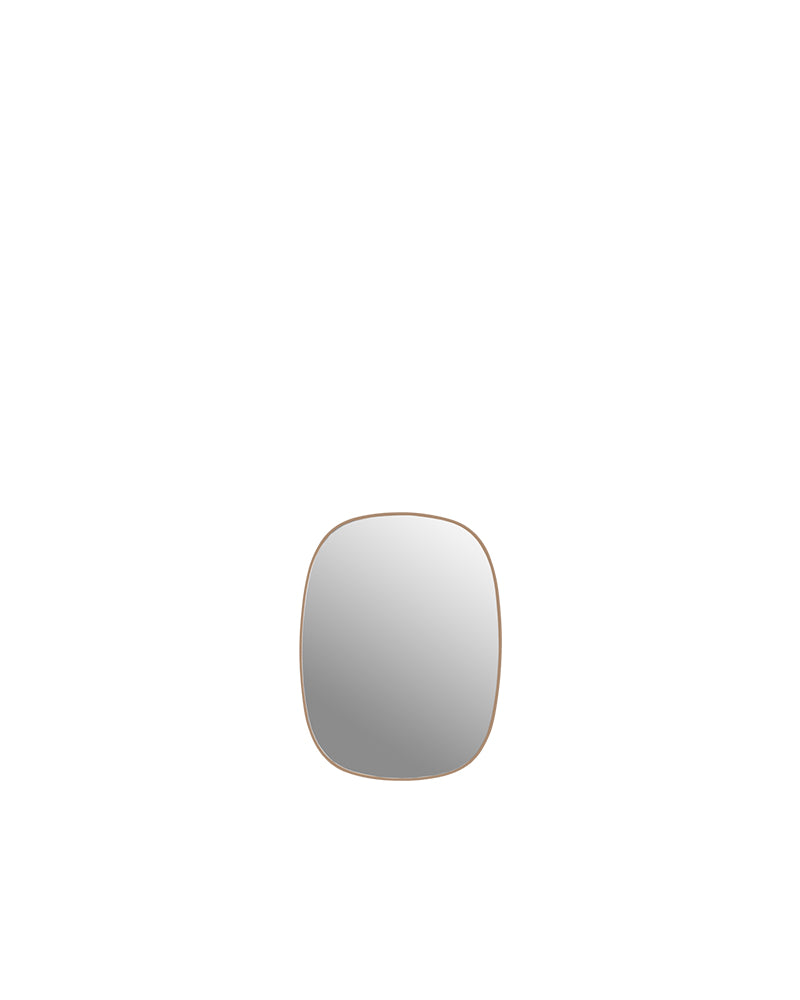 Framed small - Light pink, beige wall mirror
