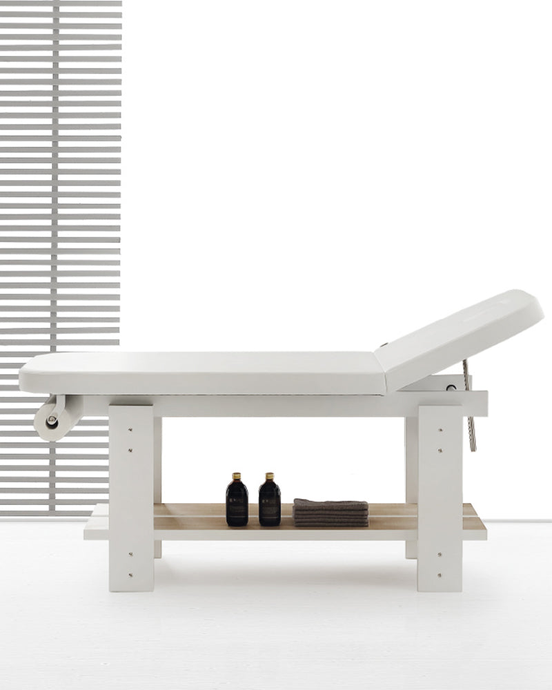 Living - White treatment table - Oak pattern - With heat