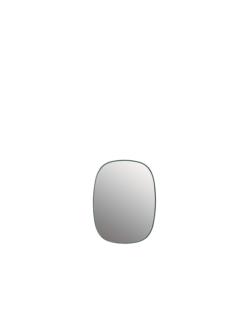 Framed small - Dark green wall mirror