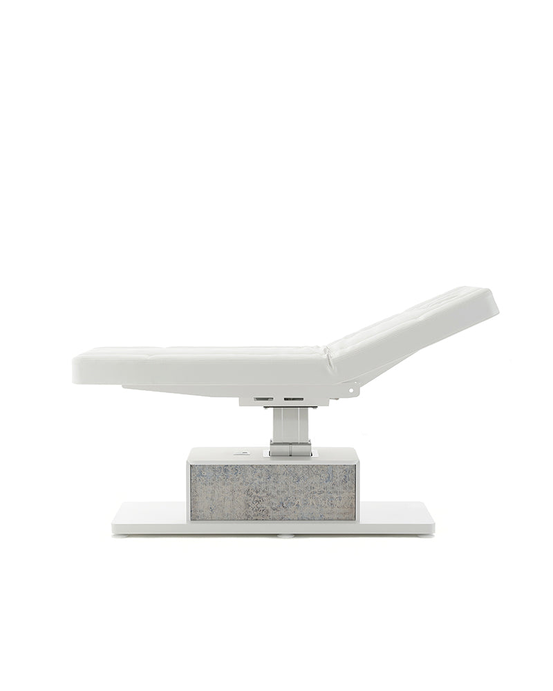 The Ben - White and gray massage treatment table - with motor - without armrests