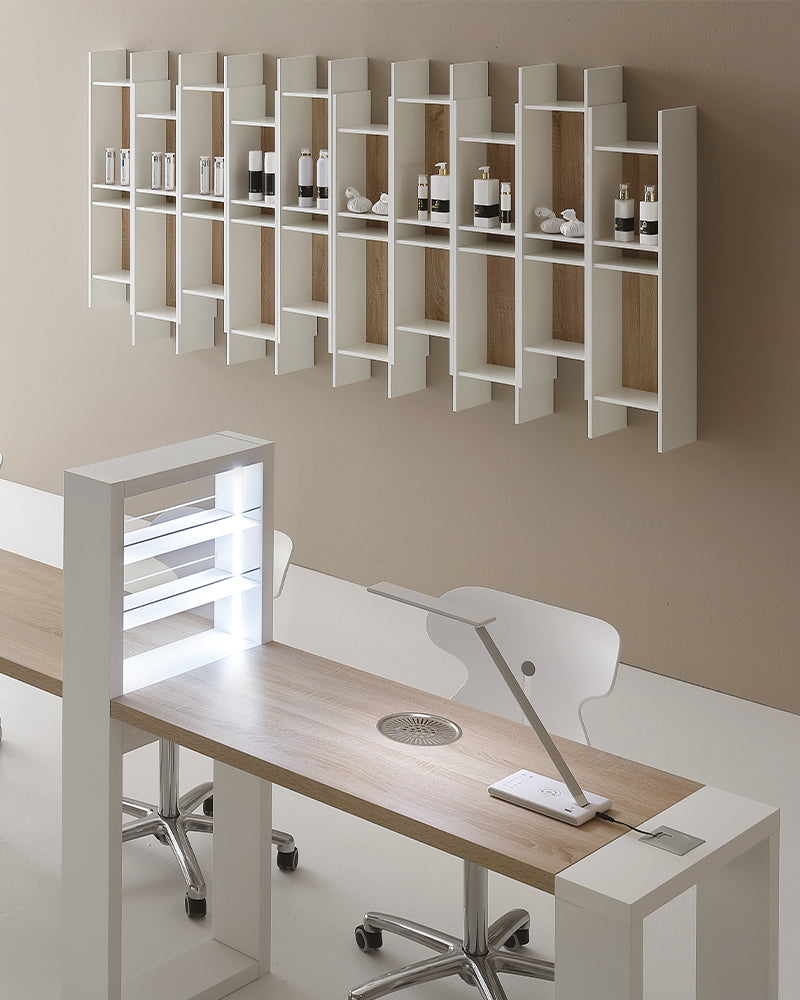 Living - White manicure table - With suction