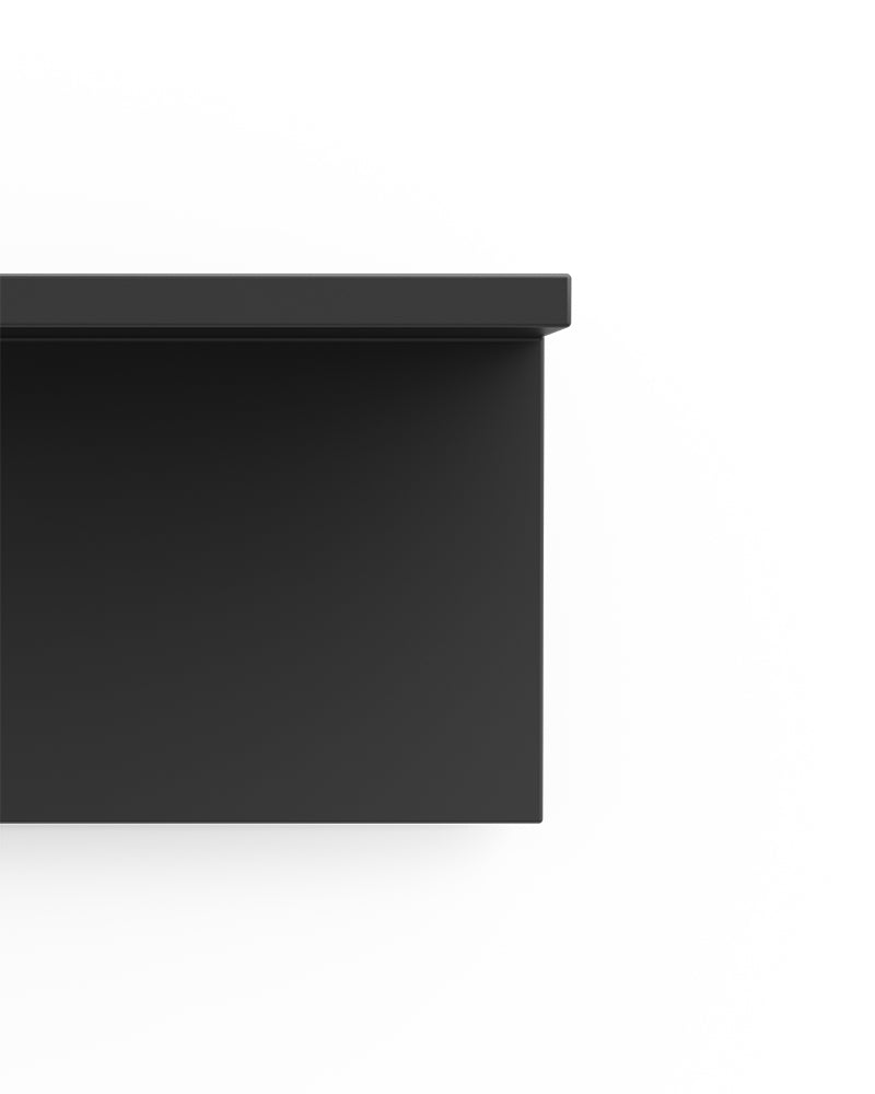 Display Black - 130cm shelf in black melamine
