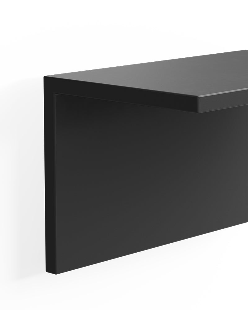 Display Black - 130cm shelf in black melamine