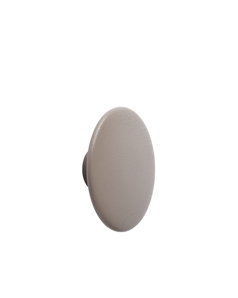 Dots - Taupe oak hook - ø17