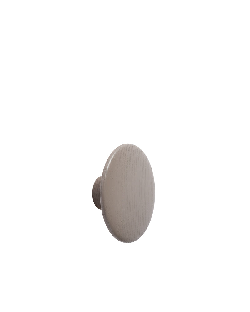 Dots - Taupe oak hook - ø13