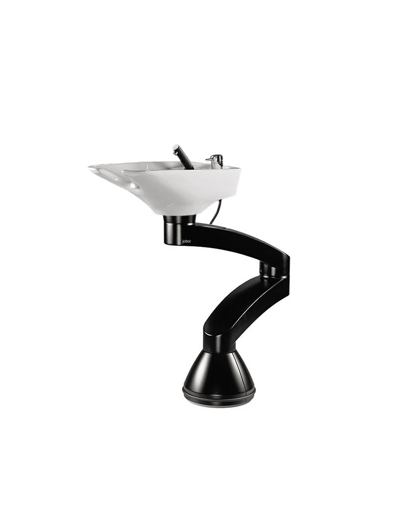 Contura swing PLUS - Black freestanding basin - White basin