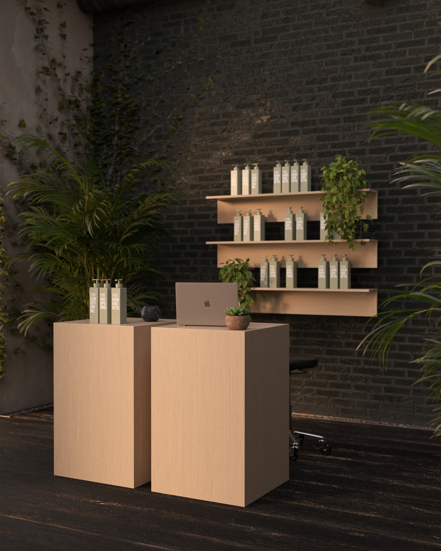 Display Oak - 130cm shelf in oak pattern