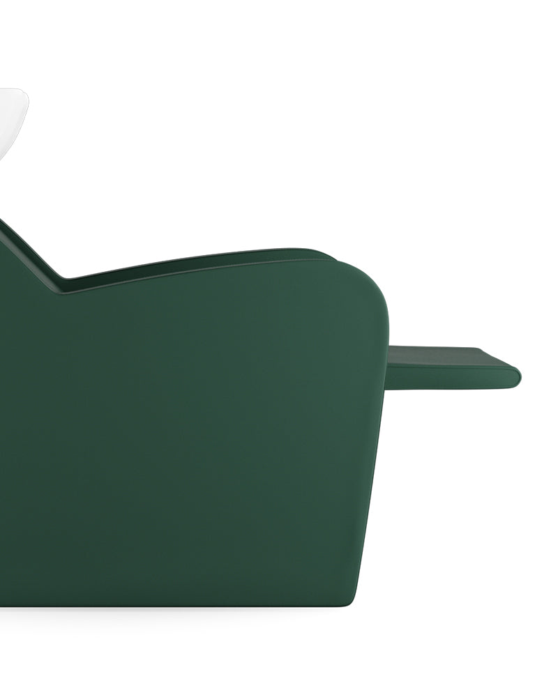 Fredda II - Green washing unit with massage with white basin