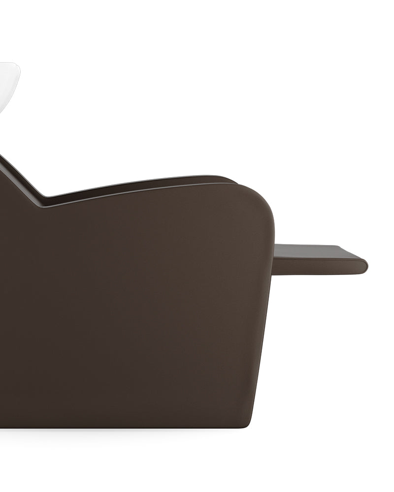 Fredda II - Brown washing unit with massage with black basin