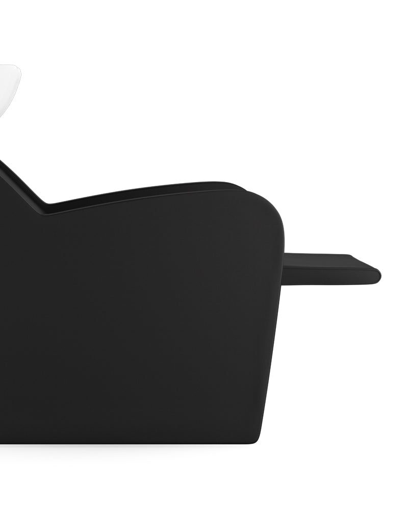 Fredda II - Black washing unit with massage with white basin