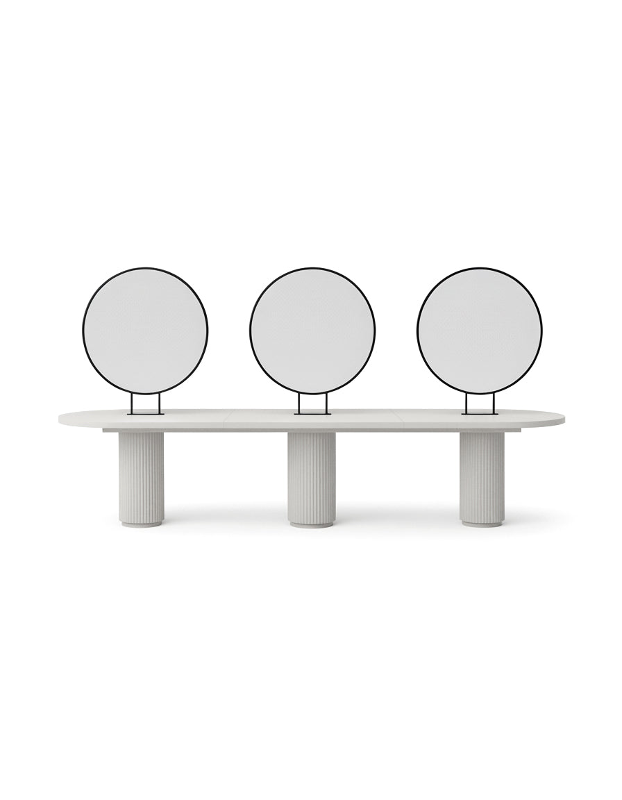 Island Grey - Grey freestanding workstation with 6 styling stations