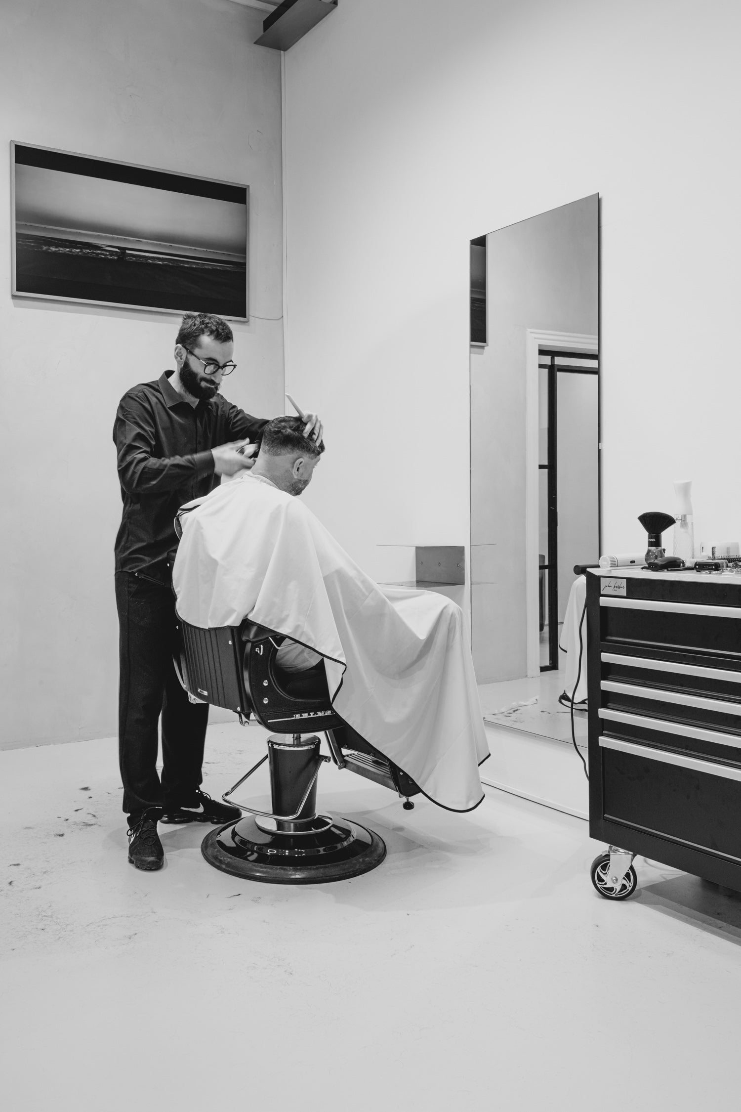 Frameless - Square hairdresser mirror - 65x195cm