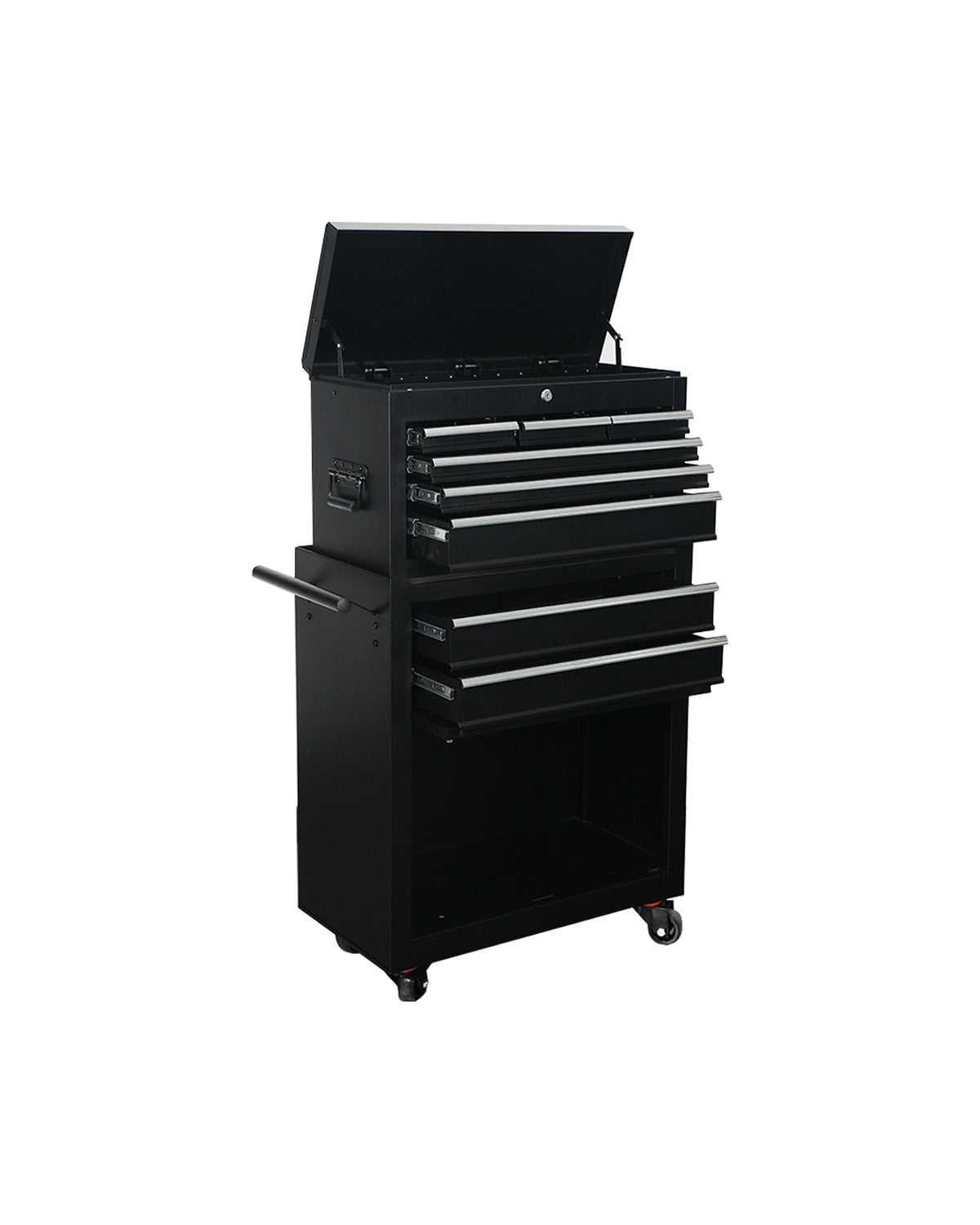 Jet - Black trolley with lock and removable top