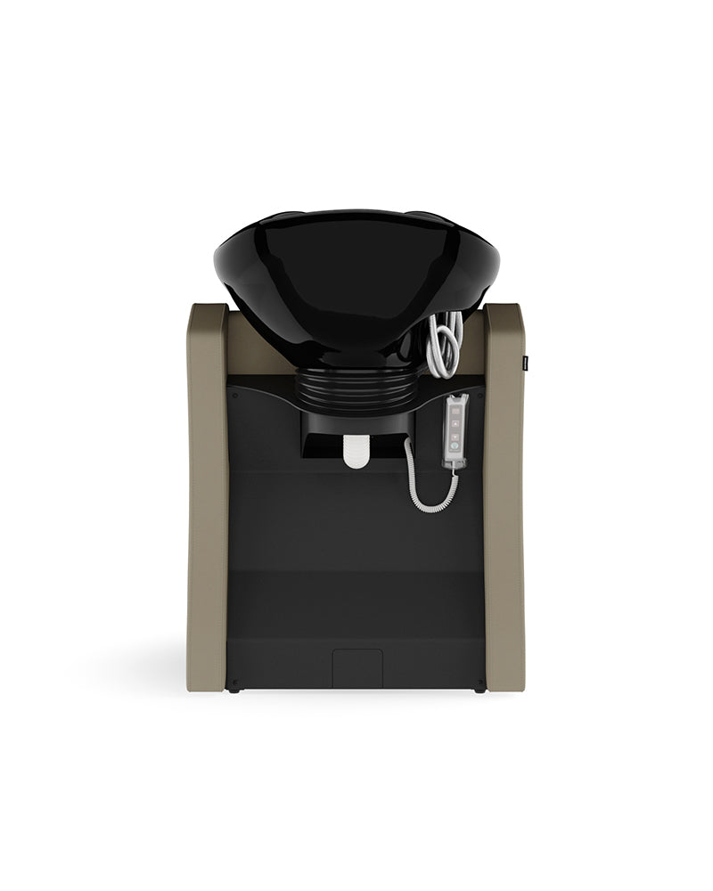 Fredda II - Beige washing unit with massage with black basin