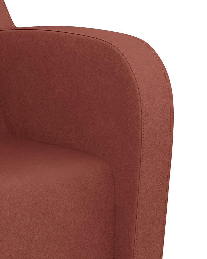 Fredda II - Brick-colored washing unit with massage with white basin