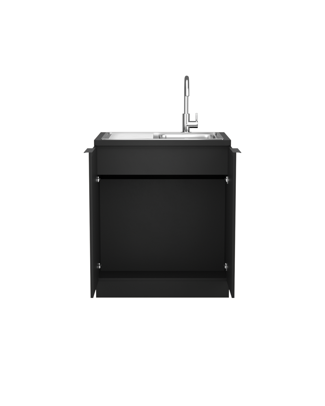 Colorbar hand wash - Black washing cabinet - Chrome basin