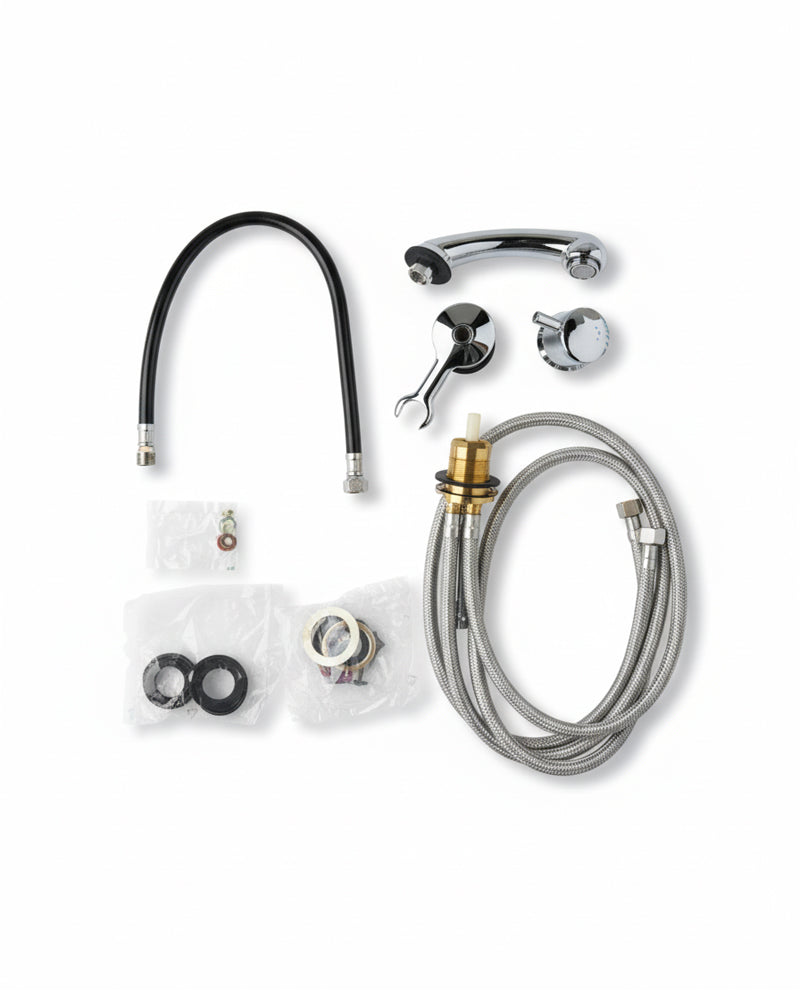 Chrome mixer - complete set with aqua-stop