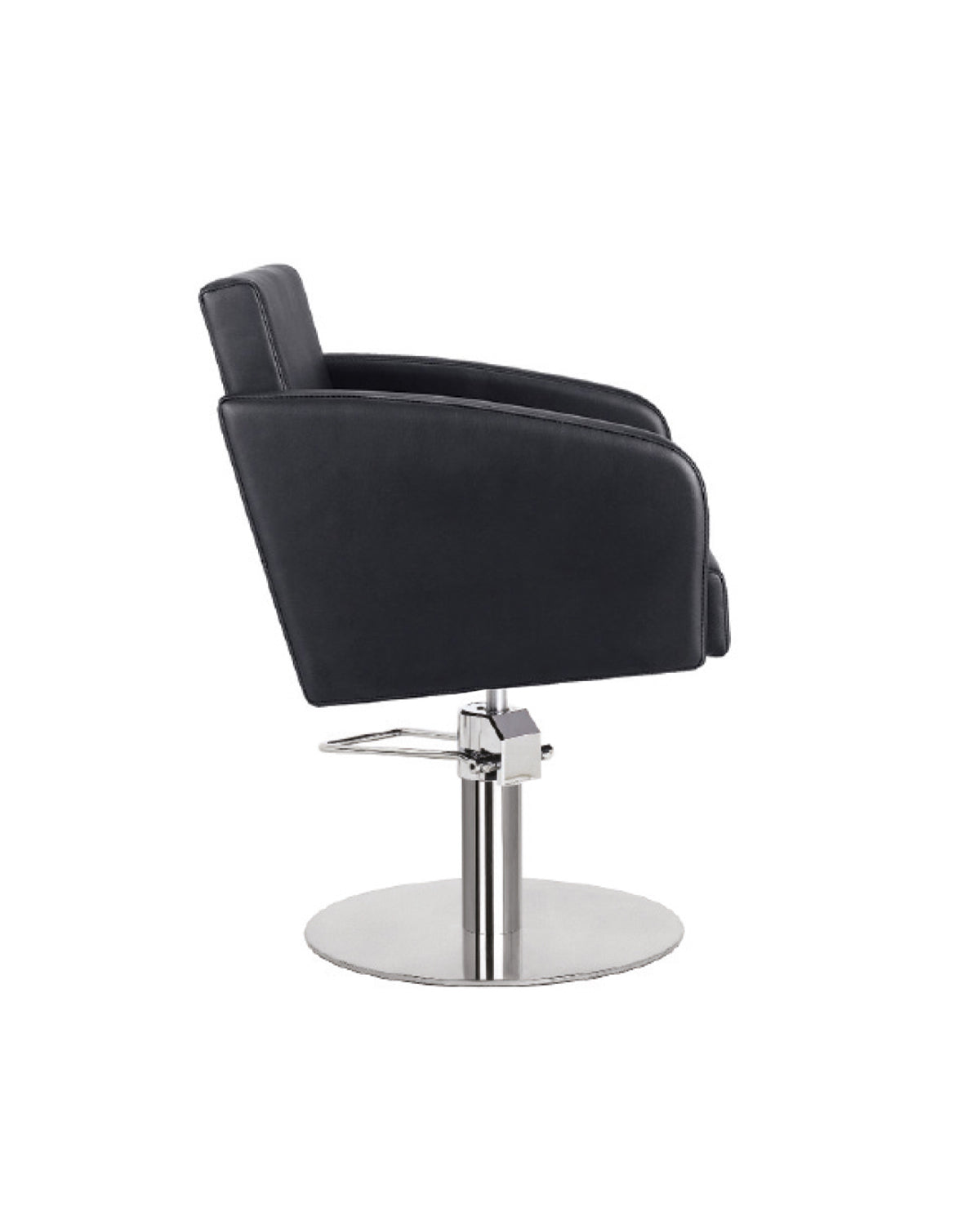 Loris - Black styling chair with chrome round base