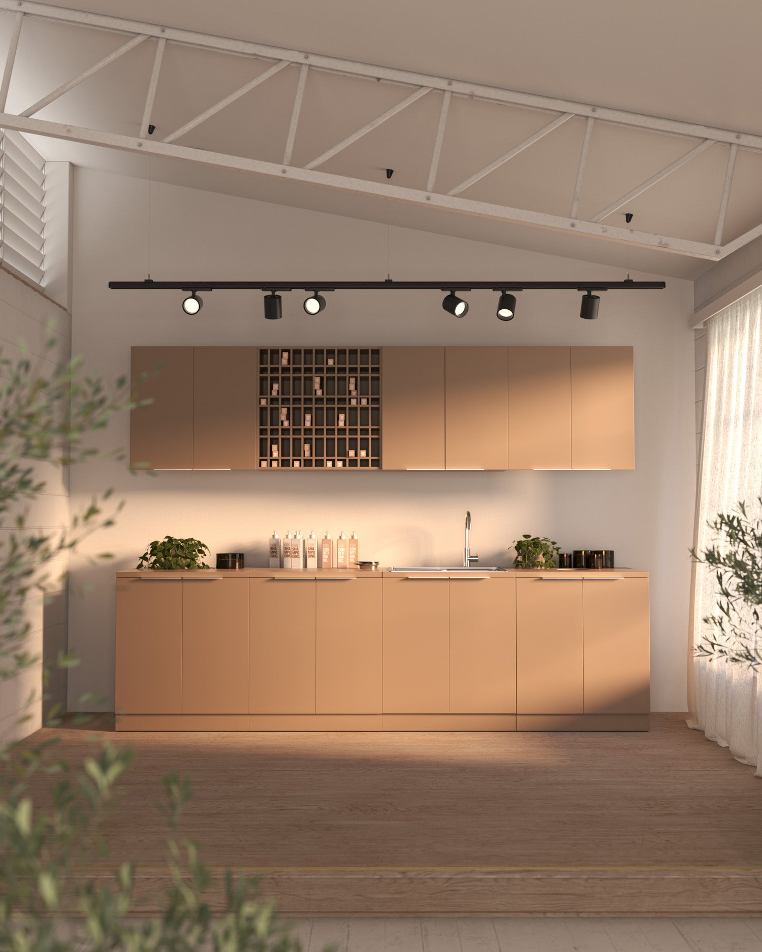 Colorbar cabinet - Beige washing cabinet - Cappuccino