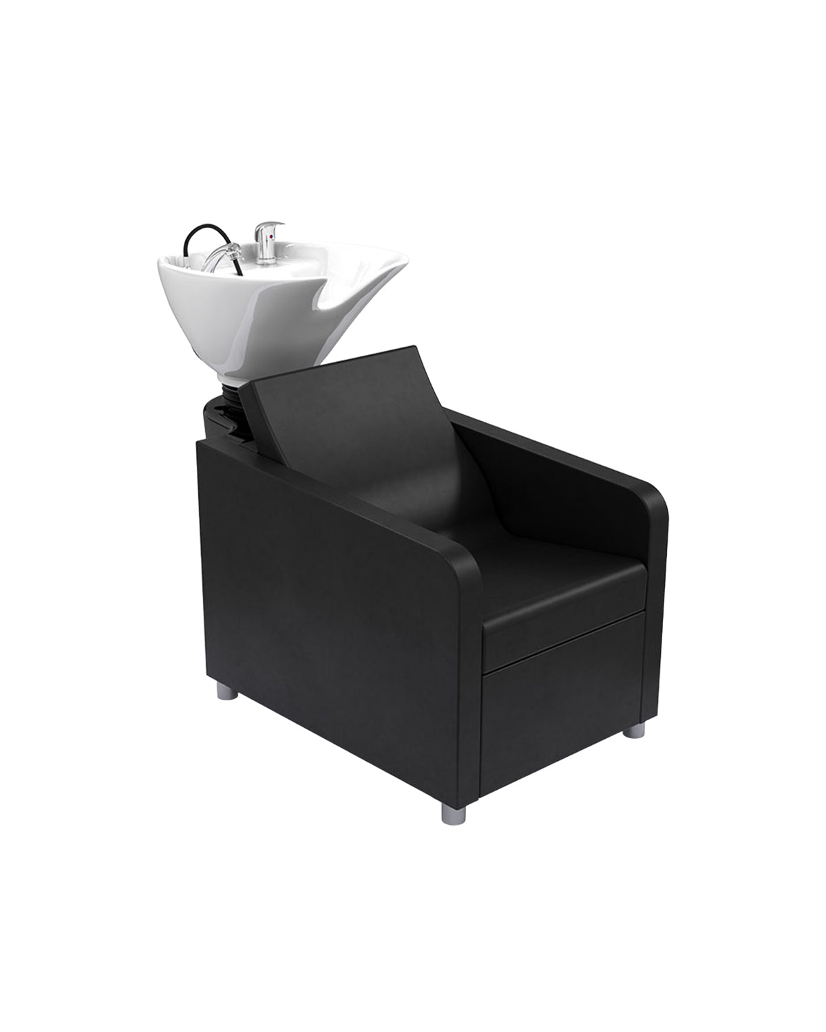 Noe - Black washing unit with white wash basin