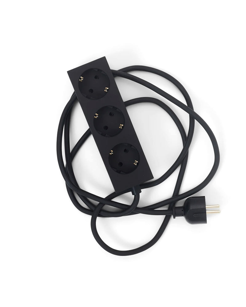 Power Bar Charcoal - Black extension cord - 5 meters