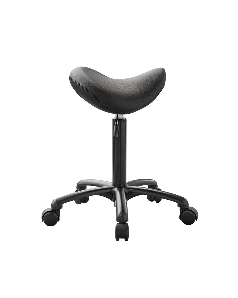 Stella - black saddle stool with black cover