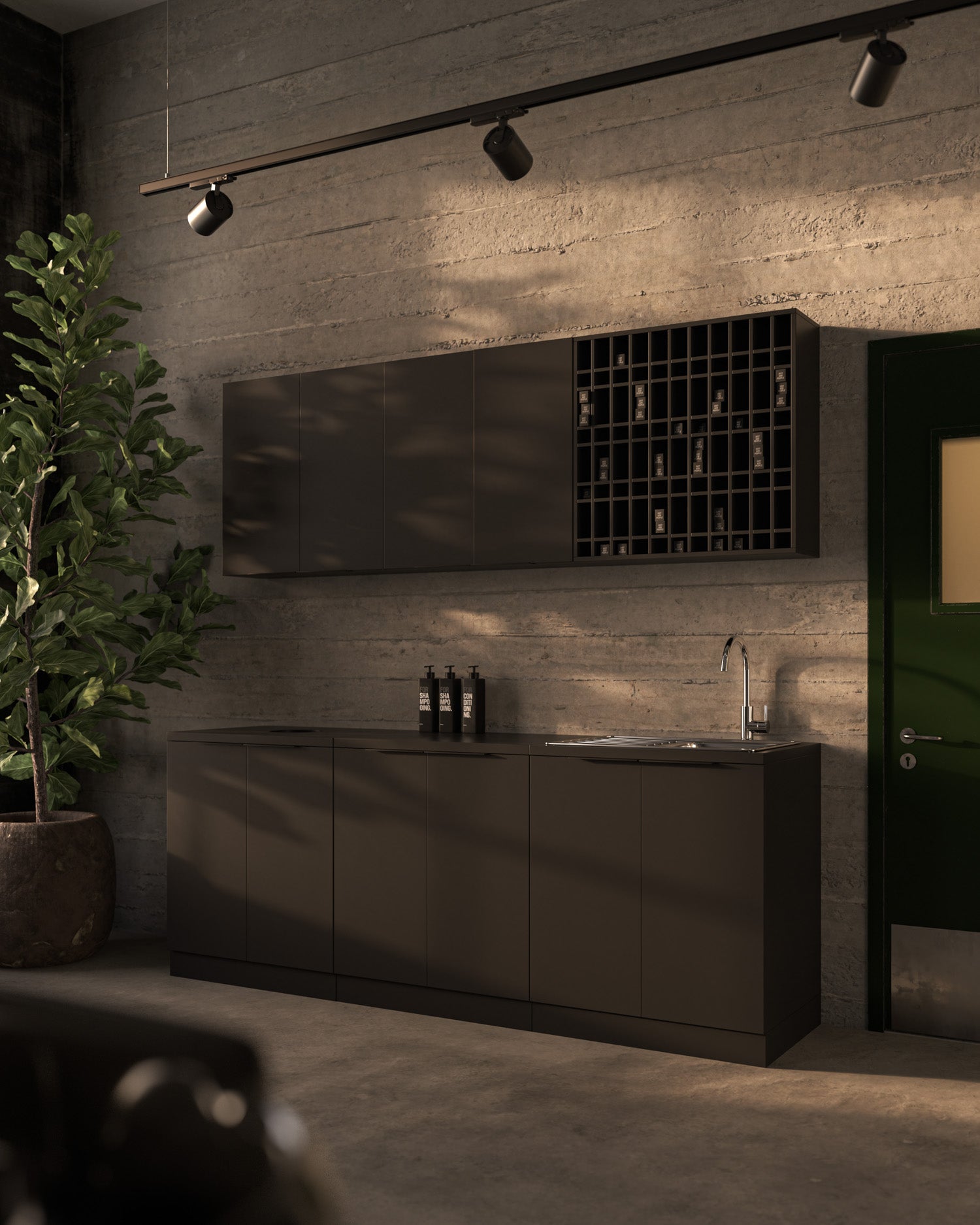 Colorbar rack - Wall-mounted cabinet - Black