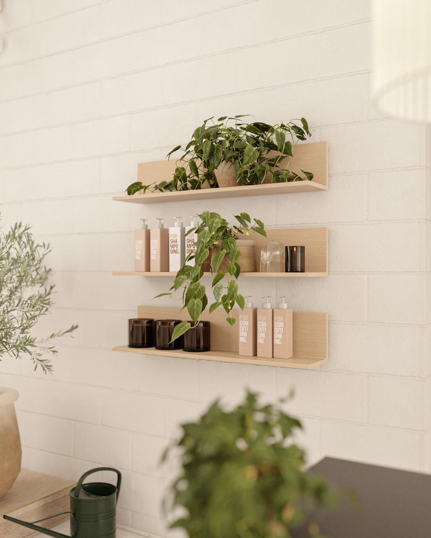 Display Oak - 98cm shelf in oak pattern
