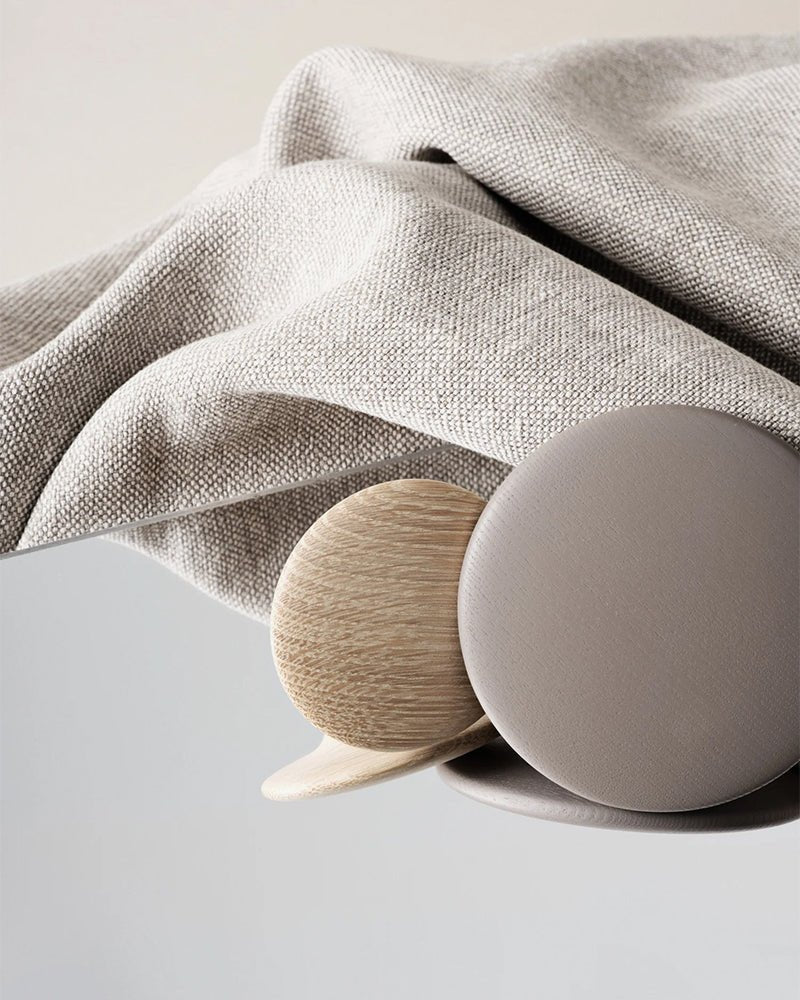 Dots - Taupe oak hook - ø13