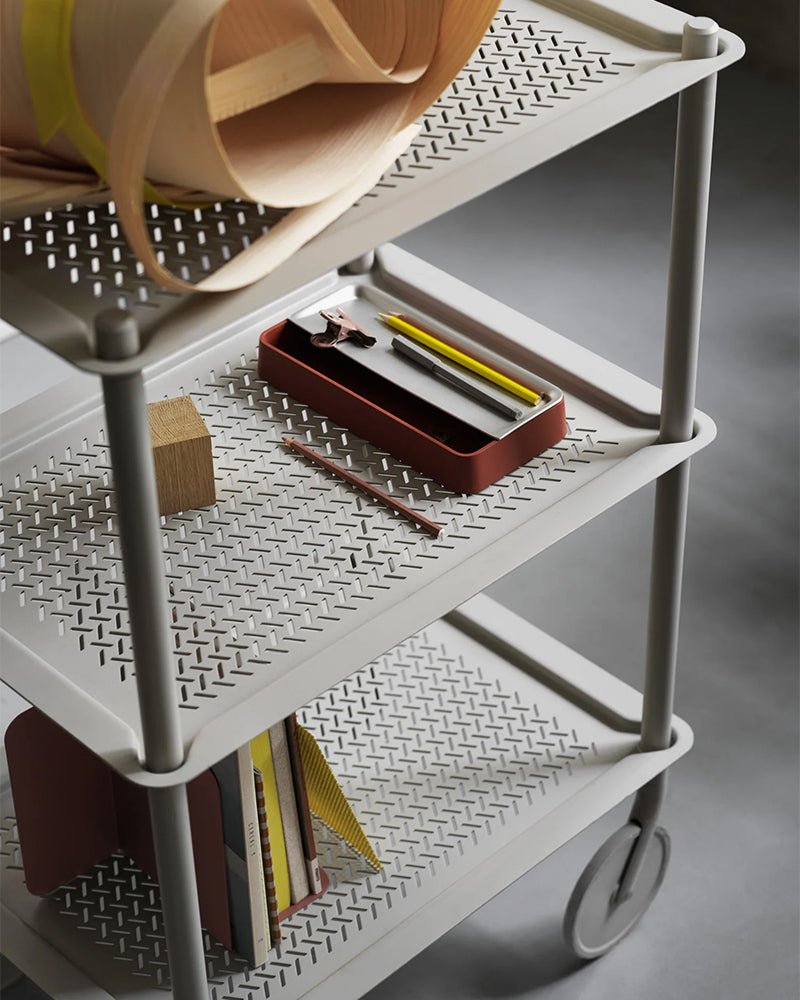 Flow small - Light gray trolley - Perforated metal