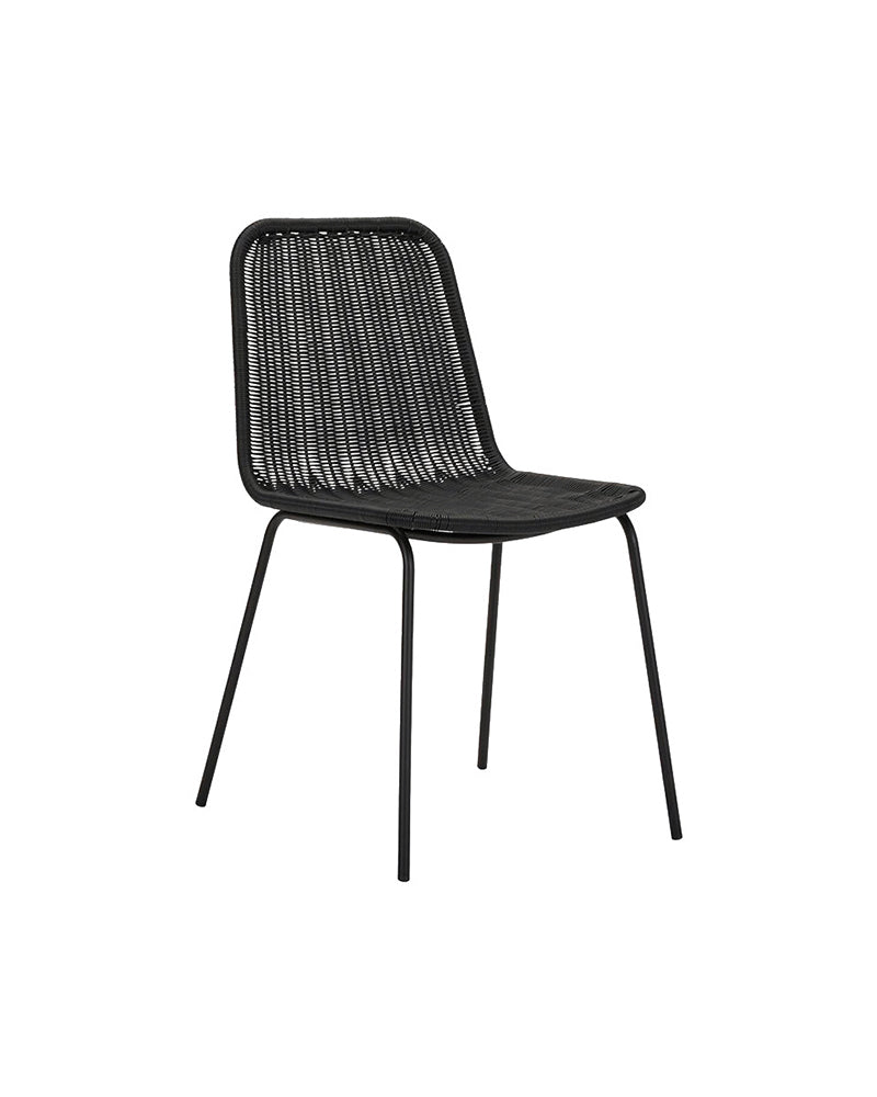 Hapur - Black café chair - black legs