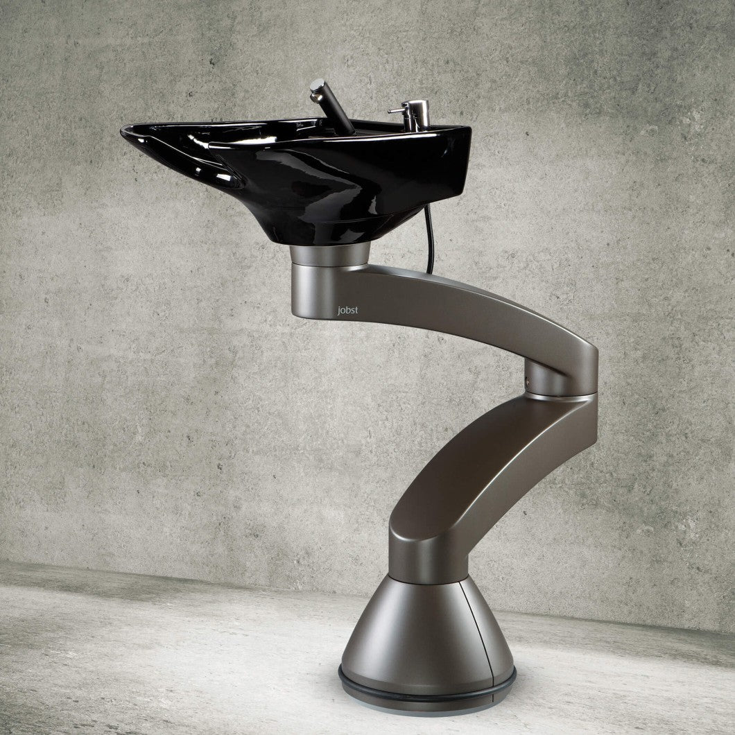 Contura swing PLUS - Dark gray freestanding basin - Black basin